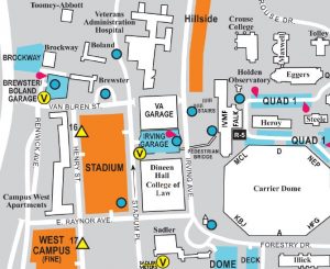 a snip of the North Campus map