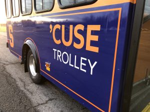 Side view of the 'Cuse Trolley