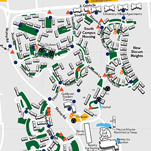 Cropped map of South Campus