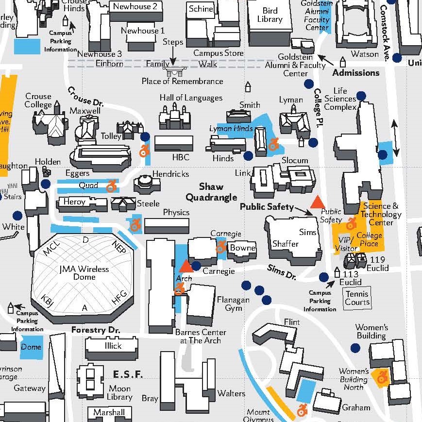 Campus maps parking and transportation services syracuse university
